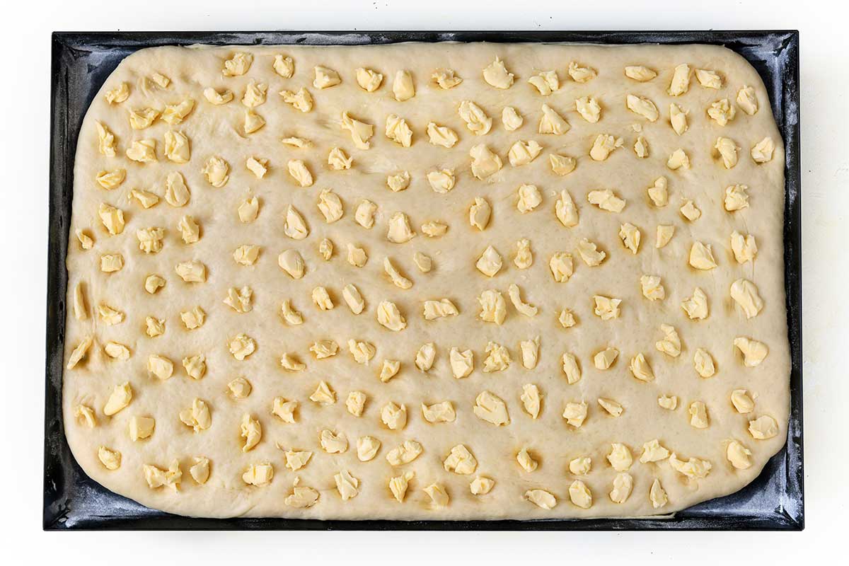 Hefeteig mit Butterflocken