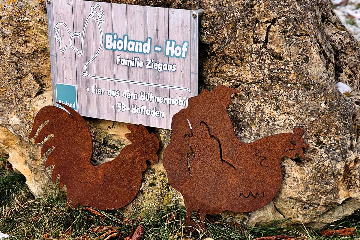 Ziegaus Hofladen Logo - Bio-Betrieb für Suppenhühner und Grundnahrungsmittel